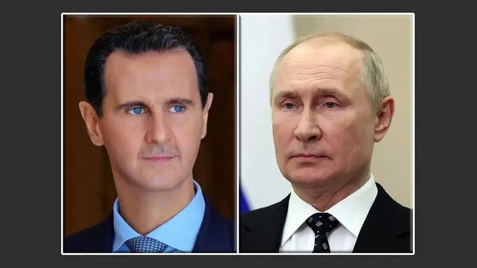 الرئيس بشار الأسد والرئيس الروسي فلاديمير بوتين يتبادلان برقيات التهاني 